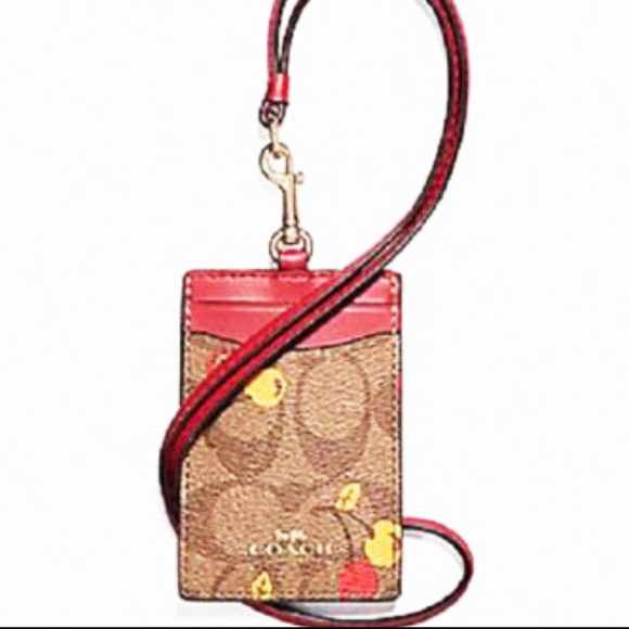 Coach Accessories - NWT Coach Cherry ID Lanyard Card Badge Pass Holder